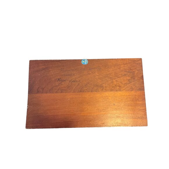 Hand-Carved Wooden Plaque With Honduras & United States Emblems 18" x 10.5" - Picture 5 of 6